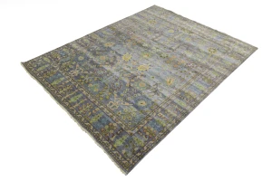 Silver Floral Traditional 8X10 Oushak Chobi Oriental Rug