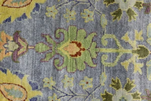 Silver Floral Traditional 8X10 Oushak Chobi Oriental Rug