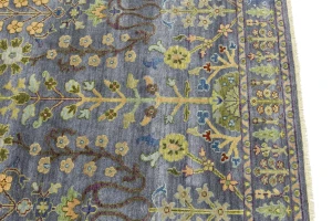 Silver Floral Traditional 6X9 Osh Chobi Oriental Rug