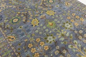 Silver Floral Traditional 6X9 Osh Chobi Oriental Rug