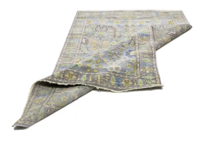 Silver Floral Traditional 6X9 Osh Chobi Oriental Rug