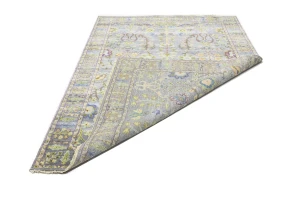 Silver Floral Traditional 6X9 Osh Chobi Oriental Rug