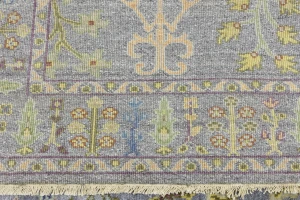 Silver Floral Traditional 6X9 Osh Chobi Oriental Rug
