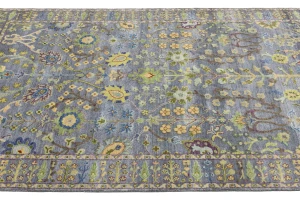 Silver Floral Traditional 6X9 Osh Chobi Oriental Rug
