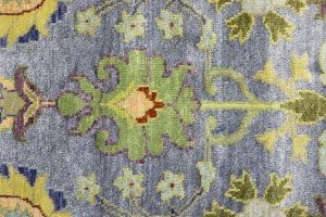 Silver Floral Traditional 6X9 Osh Chobi Oriental Rug