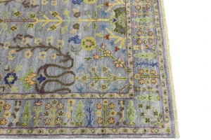 Silver Floral Traditional 5X8 Osh Chobi Oriental Rug