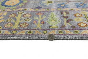 Silver Floral Traditional 5X8 Osh Chobi Oriental Rug
