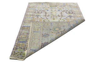 Silver Floral Traditional 5X8 Osh Chobi Oriental Rug