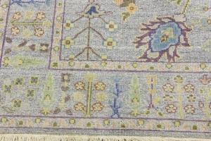 Silver Floral Traditional 5X8 Osh Chobi Oriental Rug
