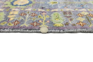 Silver Floral Traditional 4X6 Oushak Chobi Oriental Rug