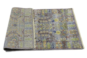 Silver Floral Traditional 3X5 Oushak Chobi Oriental Rug
