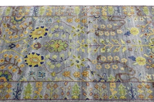 Silver Floral Traditional 3X5 Oushak Chobi Oriental Rug