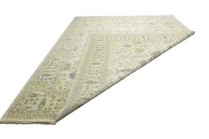 Ivory Floral Traditional 12X15 Osh Chobi Oriental Rug