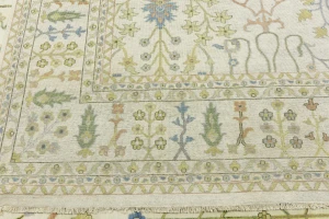 Ivory Floral Traditional 12X15 Osh Chobi Oriental Rug