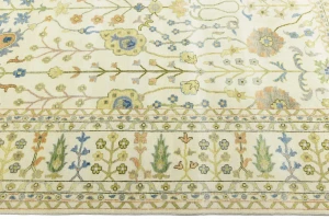 Ivory Floral Traditional 12X15 Osh Chobi Oriental Rug