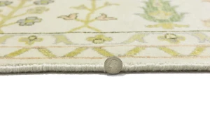 Ivory Floral Traditional 10X14 Oushak Chobi Oriental Rug