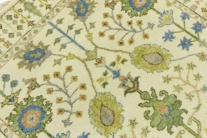 Ivory Floral 4X6 Traditional Osh Chobi Oriental Rug