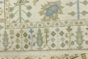 Ivory Floral 4X6 Traditional Osh Chobi Oriental Rug