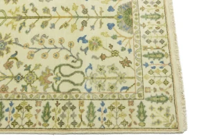 Ivory Floral 4X6 Traditional Osh Chobi Oriental Rug