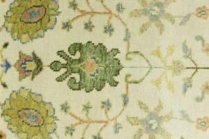Ivory Floral Traditional 3X5 Oushak Chobi Oriental Rug