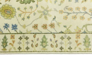 Ivory Floral Traditional 3X5 Oushak Chobi Oriental Rug