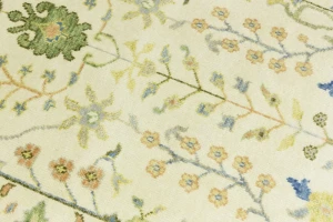 Ivory Floral Traditional 3X5 Oushak Chobi Oriental Rug