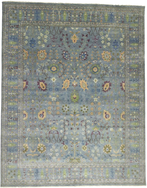 Muted Colors Floral 12X15 Oushak Chobi Oriental Rug