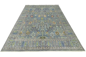 Muted Colors Floral 12X15 Oushak Chobi Oriental Rug