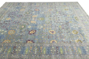 Muted Colors Floral 12X15 Oushak Chobi Oriental Rug