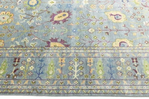 Muted Colors Floral 12X15 Oushak Chobi Oriental Rug