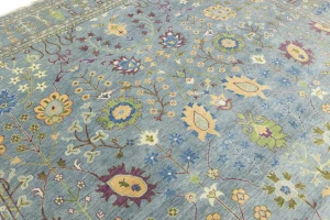 Muted Colors Floral 12X15 Oushak Chobi Oriental Rug