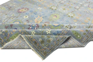 Muted Colors Floral 10X14 Oushak Chobi Oriental Rug