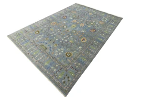 Muted Colors Floral 10X14 Oushak Chobi Oriental Rug