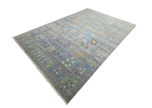 Muted Colors Floral 10X14 Oushak Chobi Oriental Rug