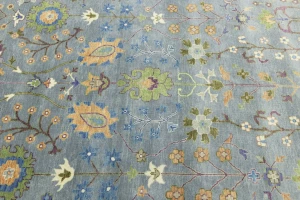 Muted Colors Floral 10X14 Oushak Chobi Oriental Rug