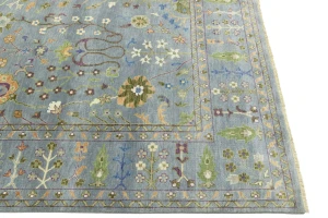 Muted Colors Floral 10X14 Oushak Chobi Oriental Rug