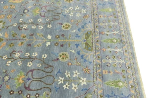 Muted Colors Floral 10X14 Oushak Chobi Oriental Rug