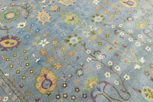 Muted Colors Floral 10X14 Oushak Chobi Oriental Rug