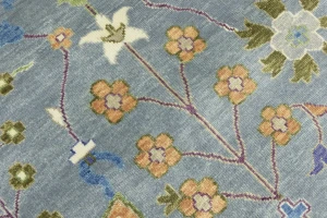 Muted Colors Floral 10X14 Oushak Chobi Oriental Rug