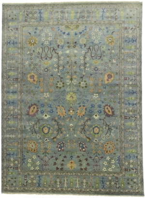 Muted Colors Floral 9X12 Traditional Oushak Chobi Oriental Rug