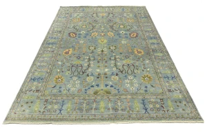 Muted Colors Floral 9X12 Traditional Oushak Chobi Oriental Rug