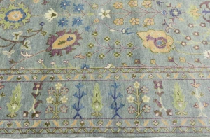 Muted Colors Floral 9X12 Traditional Oushak Chobi Oriental Rug