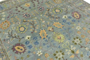 Muted Colors Floral 9X12 Traditional Oushak Chobi Oriental Rug