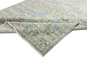 Muted Colors Floral 9X12 Traditional Oushak Chobi Oriental Rug