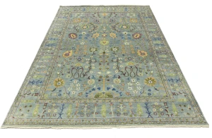 Muted Colors Floral 9X12 Traditional Oushak Chobi Oriental Rug