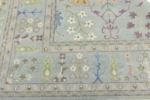 Muted Colors Floral 9X12 Traditional Oushak Chobi Oriental Rug