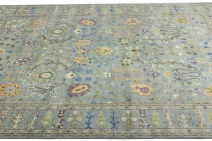 Muted Colors Floral 9X12 Traditional Oushak Chobi Oriental Rug