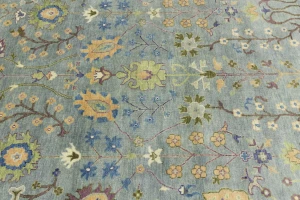 Muted Colors Floral 9X12 Traditional Oushak Chobi Oriental Rug