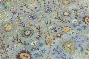 Muted Colors Floral 8X11 Oushak Chobi Oriental Rug