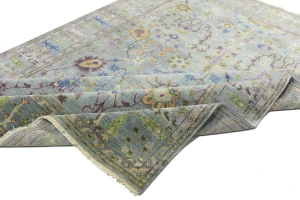 Muted Colors Floral 8X11 Oushak Chobi Oriental Rug